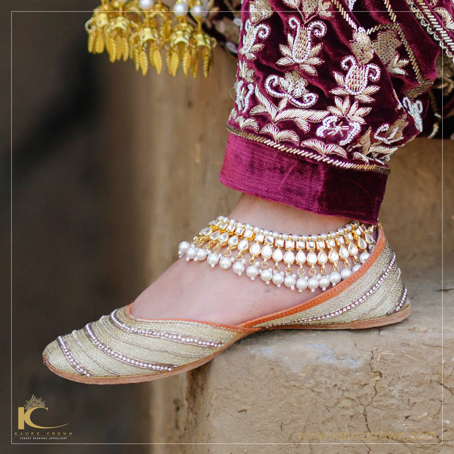 Multan Kundan Anklet