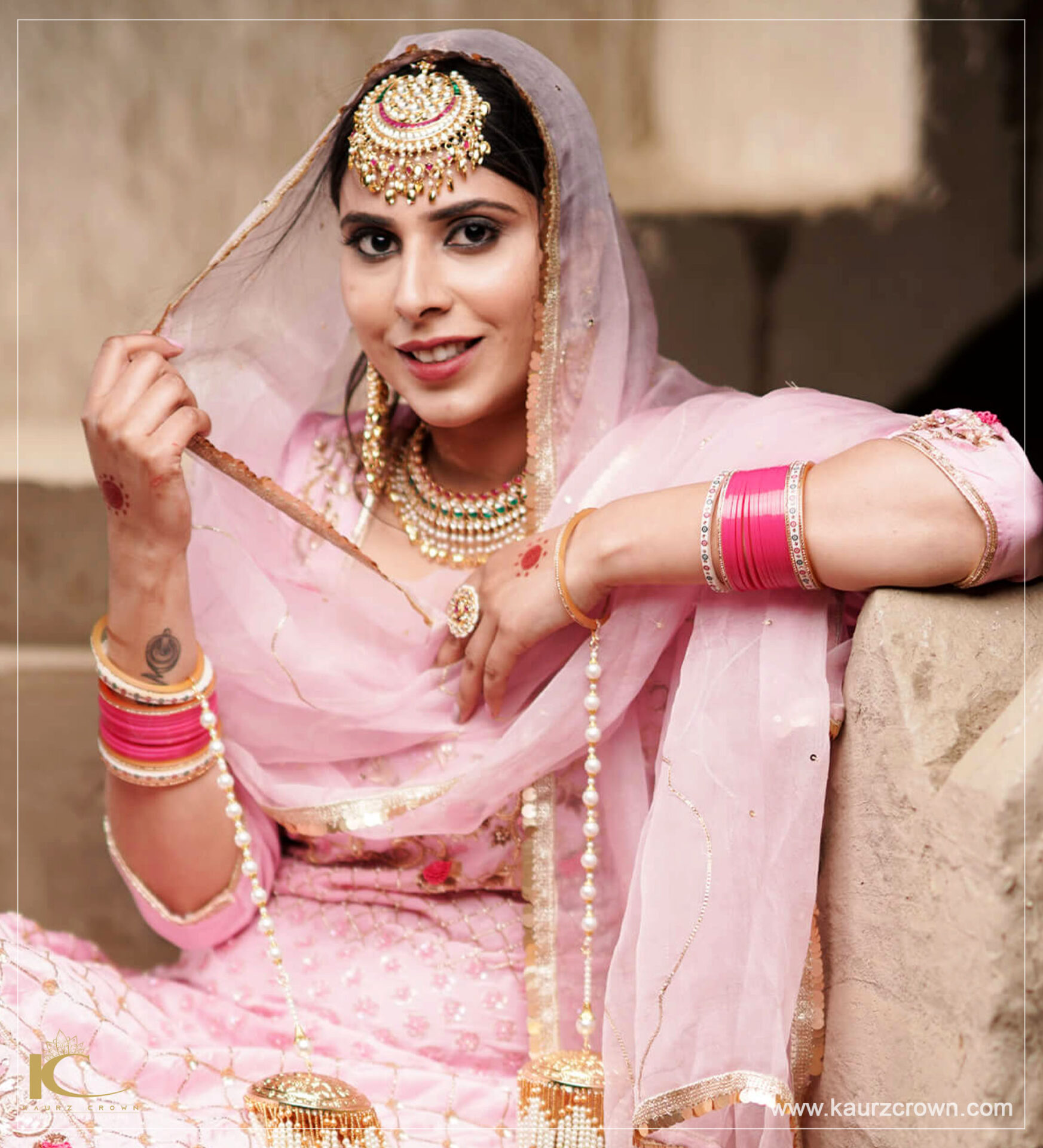 Sohni Pipal Pattian Necklace set , online jewellery store , kaurz crown punjabi jewellery , sohni necklace set
