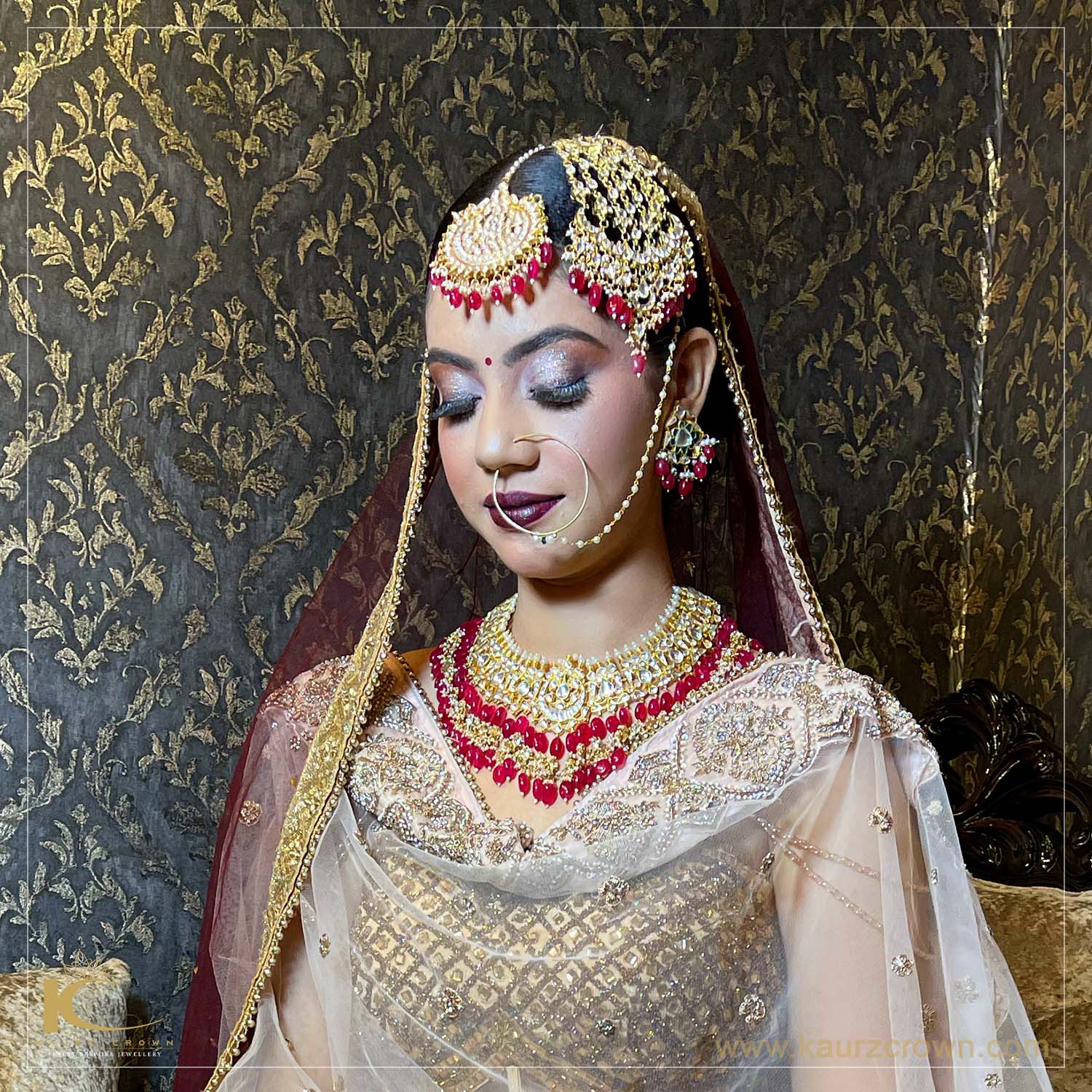 Takisha Red Bridal set