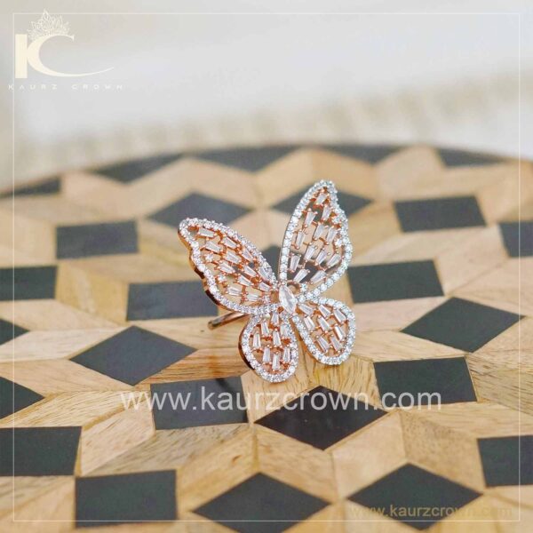 Cubic zirconia butterfly finger ring fashion| Alibaba.com