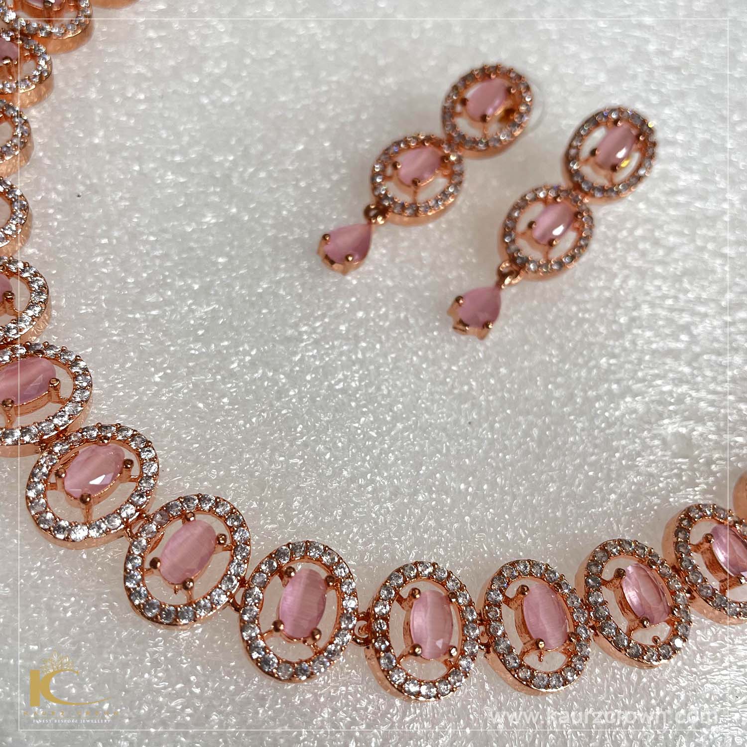 CZ Diamonds Necklace Earrings Set, Pink Bridal Necklace Earrings Antique  Jewelry Set, Statement Choker Necklace Earrings, Engagement Set - Etsy |  Pink jewelry set, Pink diamond necklaces, Pink diamond