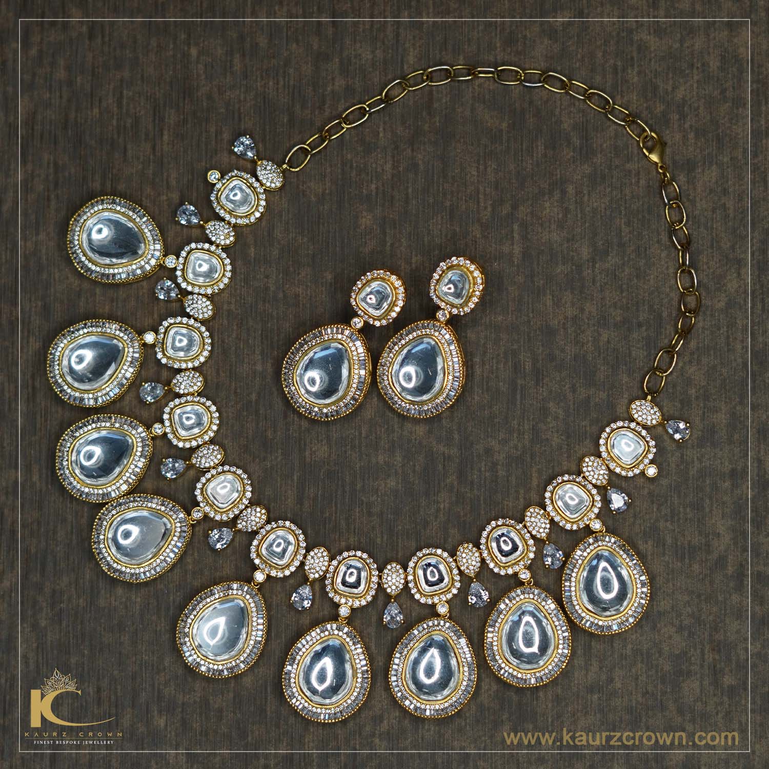 Samira Polki Necklace Set - KaurzCrown.com