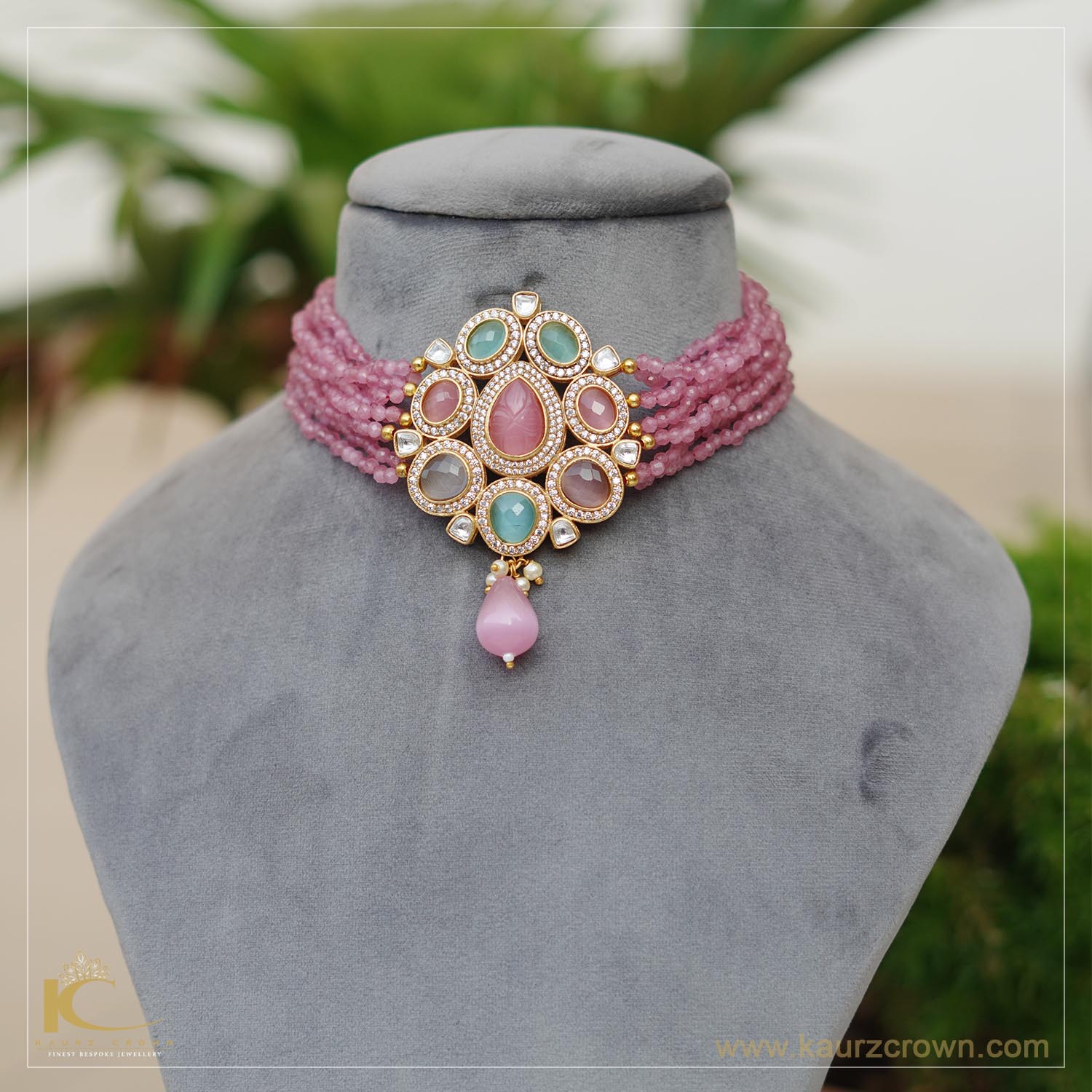 Light pink choker discount
