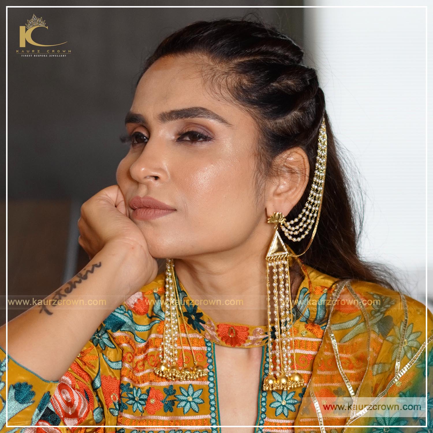 Sahar Earrings , kaurz crown , punjabi jewellery , online jewellery store , sahar earrings , kaurz crown jewellery store