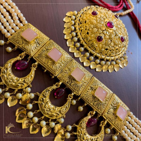 Sunakhi Traditional Antique Gold Polish Choker Set