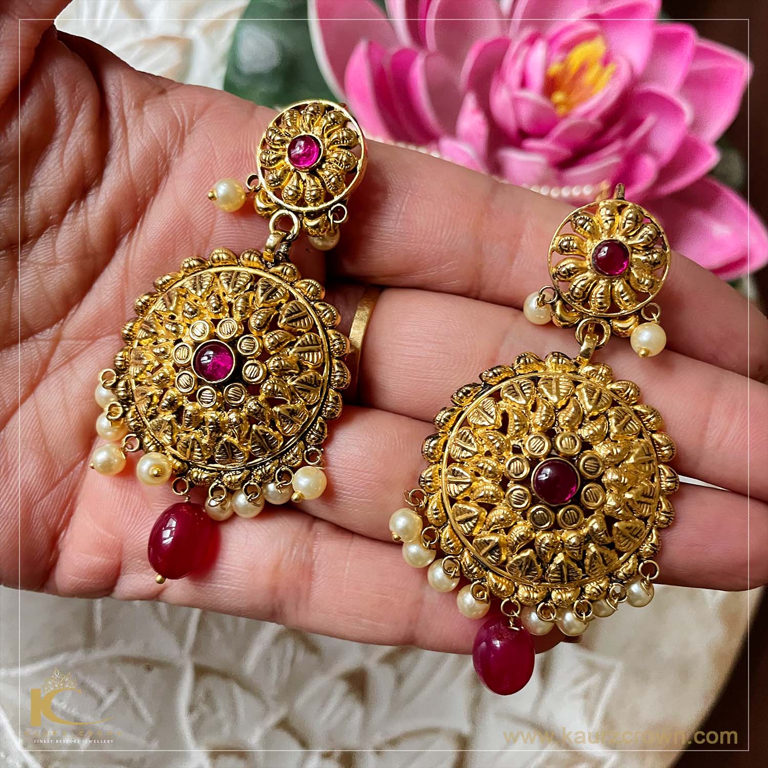 Gulpanag Traditional Antique Polish Earrings