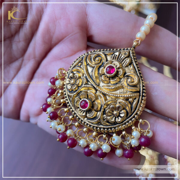 Naaz Traditional Antique Polished Necklace Set, kaurz crown jewellery , online jewellery store , traditional jewellery , Naaz Necklace Set