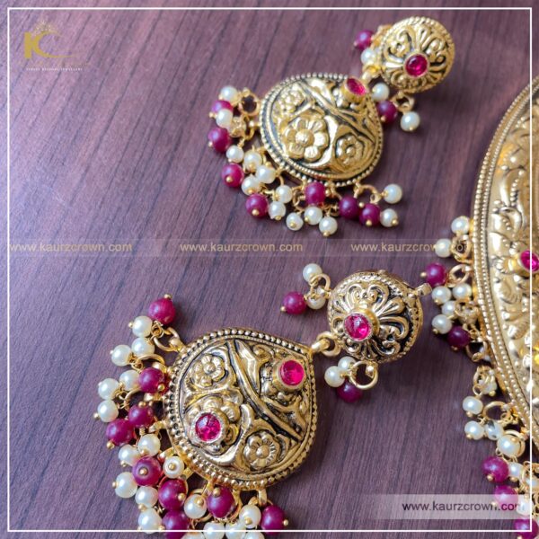 Naaz Traditional Antique Polished Necklace Set, kaurz crown jewellery , online jewellery store , traditional jewellery , Naaz Necklace Set