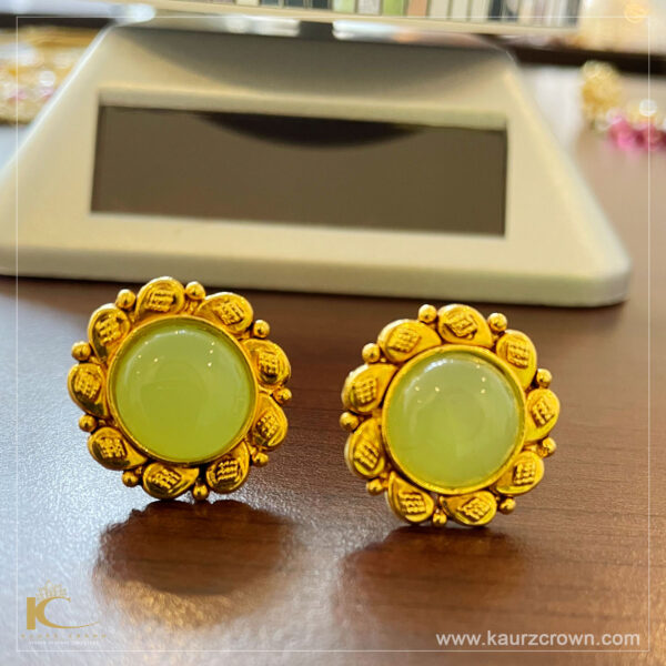 Chakor Traditional Antique Gold Plated Earring Studs