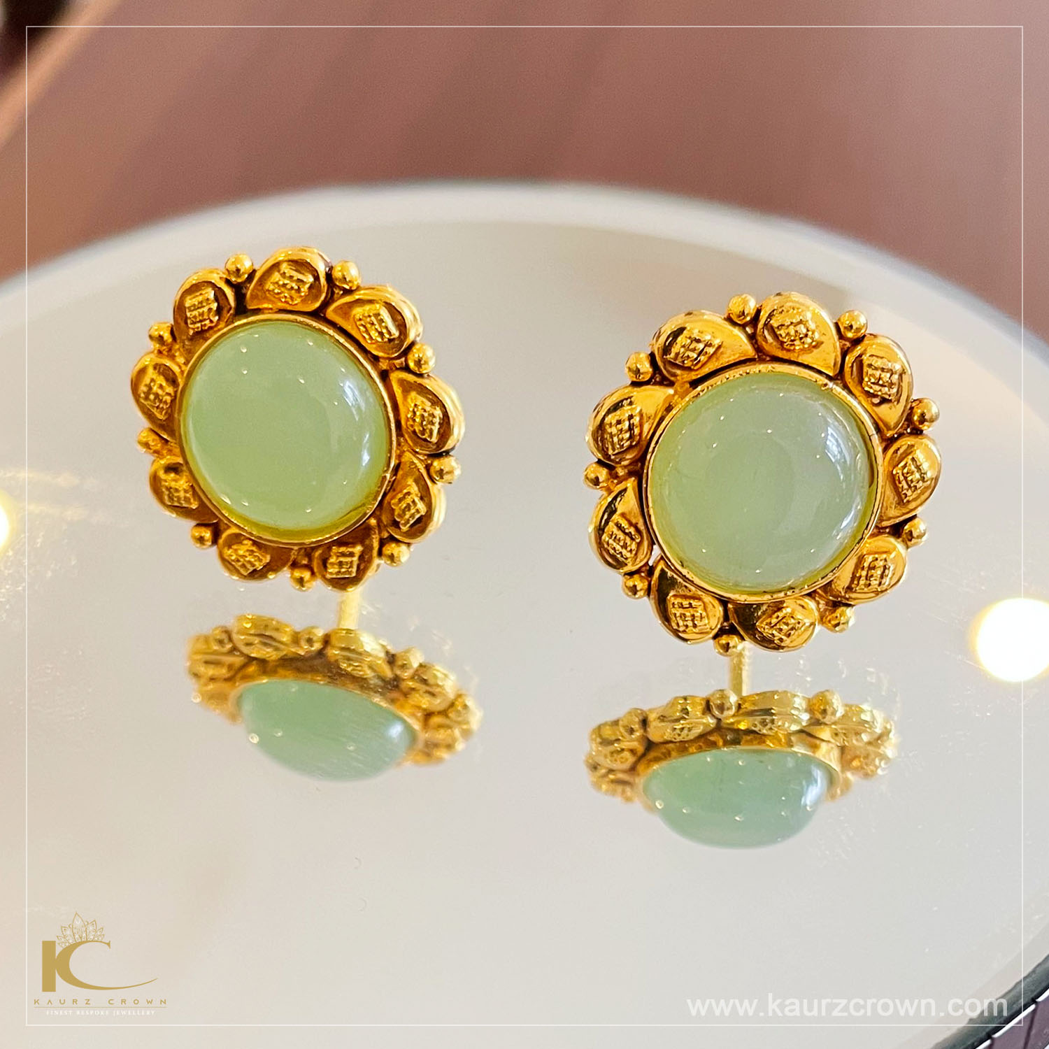 Chakor Traditional Antique Gold Plated Earring Studs