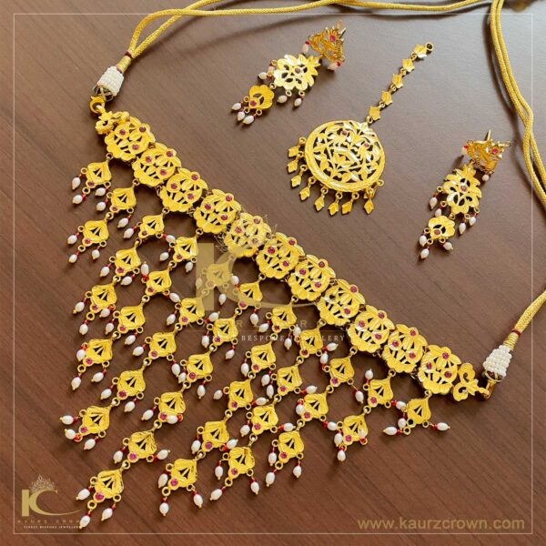 Riwayati Traditional Gold Plated Choker Set – KaurzCrown.com