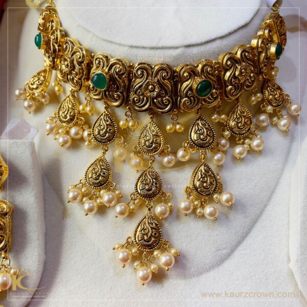 Sabnum Traditional Antique Gold Plated Choker Set