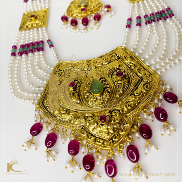 Shaheen Traditional Antique Gold Plated Rani Haar (Long Necklace)