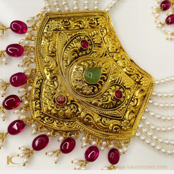 Shaheen Traditional Antique Gold Plated Rani Haar (Long Necklace)