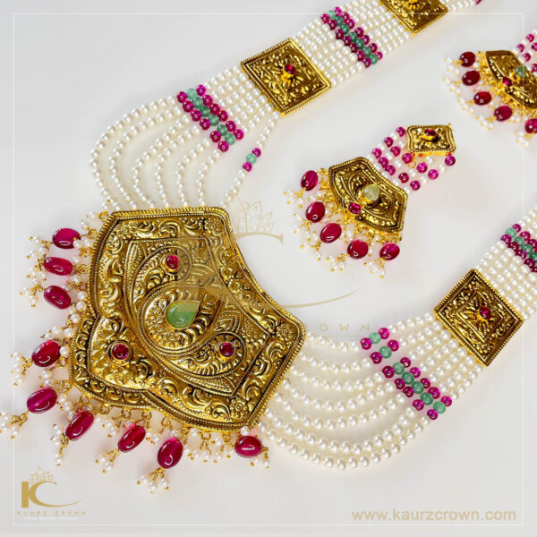 Shaheen Traditional Antique Gold Plated Rani Haar (Long Necklace)