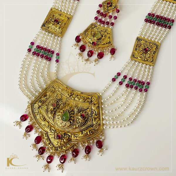 Shaheen Traditional Antique Gold Plated Rani Haar (Long Necklace)