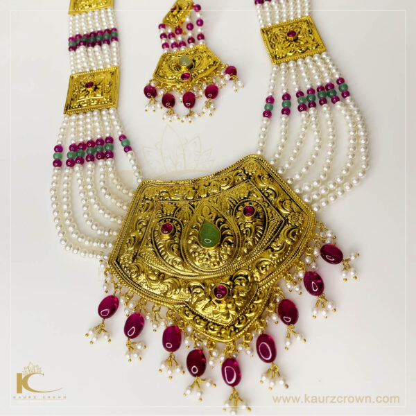 Shaheen Traditional Antique Gold Plated Rani Haar (Long Necklace)