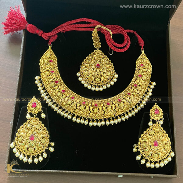 Bulbul Traditional Antique Gold Plated Choker Set , Choker Set , Gold Plated , Traditional Antique , Bulbul Traditional