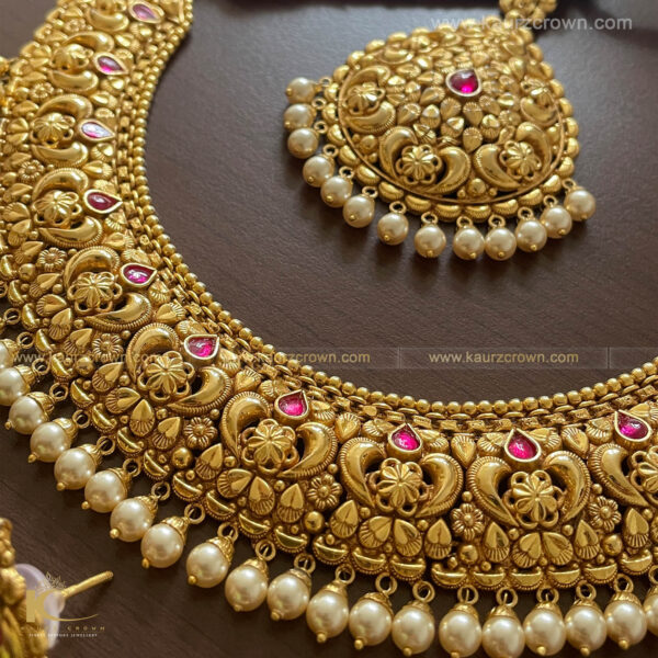 Bulbul Traditional Antique Gold Plated Choker Set , Choker Set , Gold Plated , Traditional Antique , Bulbul Traditional