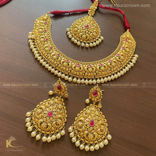 Bulbul Traditional Antique Gold Plated Choker Set , Choker Set , Gold Plated , Traditional Antique , Bulbul Traditional