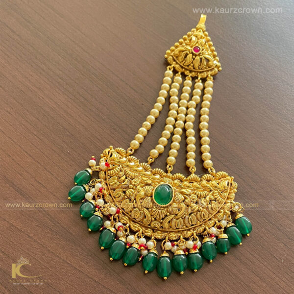 Joban Traditional Antique Gold Plated Tikka and Passa, Passa , Tikka , Joban , gold Plated