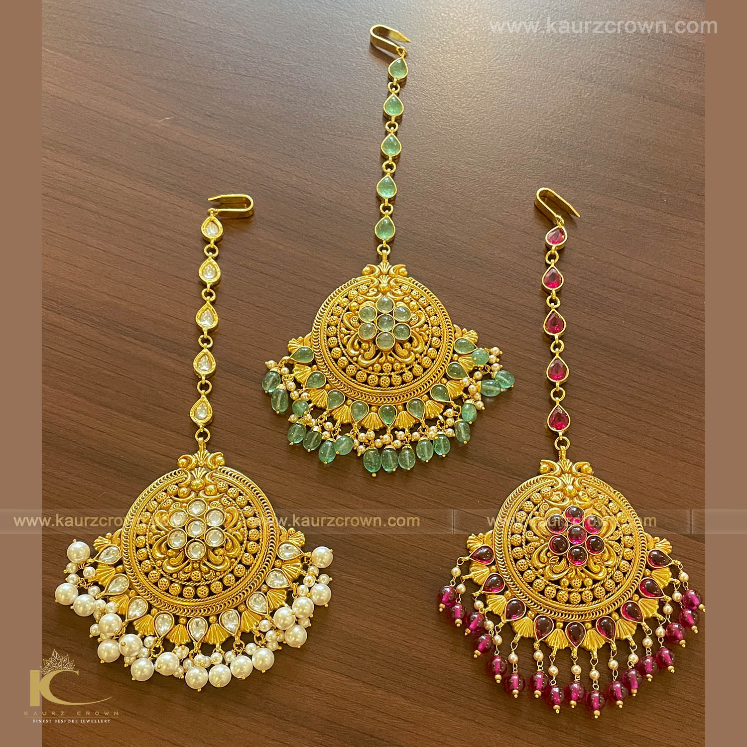 Shehrish Traditional Antique Gold Plated Tikka , Tikka , Gold Plated , Shehrish , Gold Jewellery , Punjabi Tikka