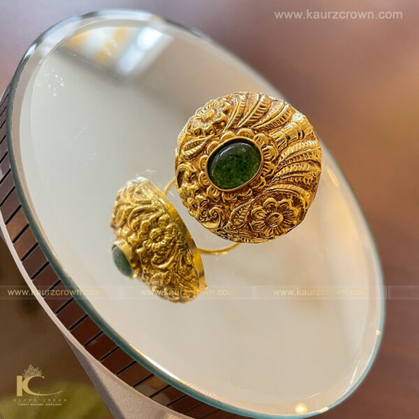 Exquisite Floral Gold Umbrella Ring – Welcome to Rani Alankar