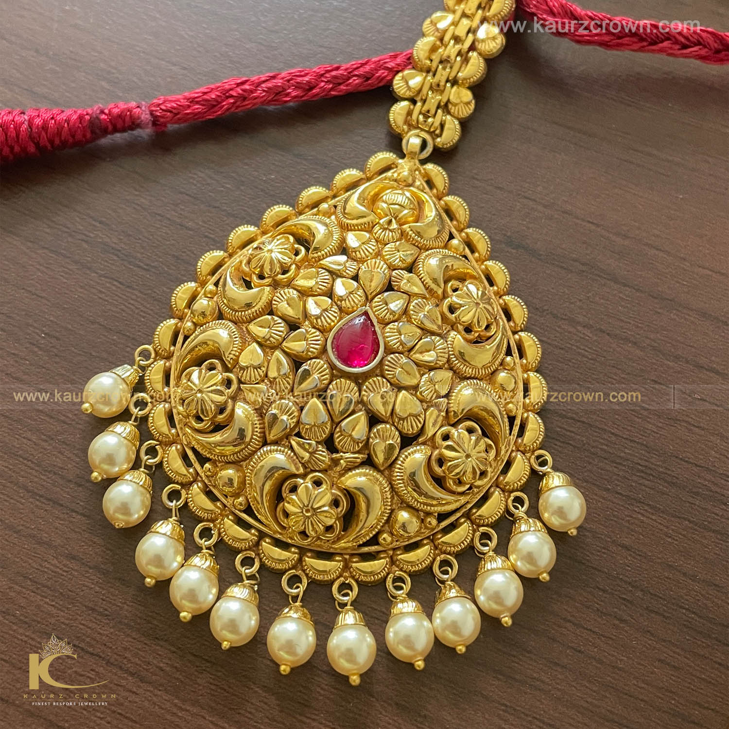 Bulbul Traditional Antique Gold Plated Tikka , tikka , Bulbul , Tikka , Gold jewellery , Punjabi Jewellery