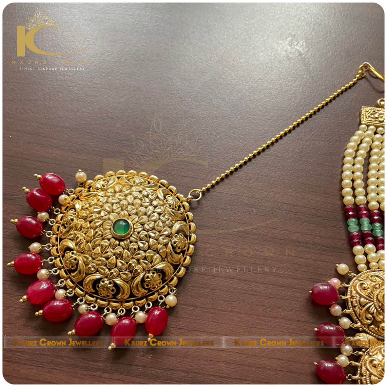 Channo Traditional Antique Gold Plated Tikka , tikka , gold plated , gold jewellery , punjabi jewellery