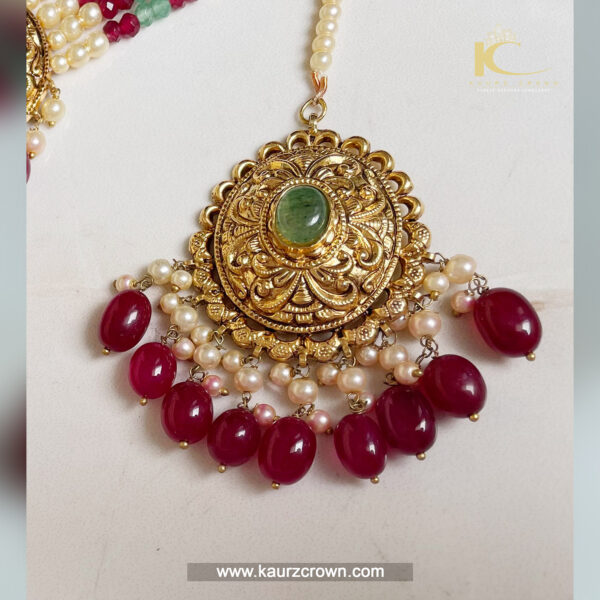 Channo Traditional Antique Gold Plated Tikka (Small) , Tikka , Channo , gold plated , punjabi jewellery , jewellery