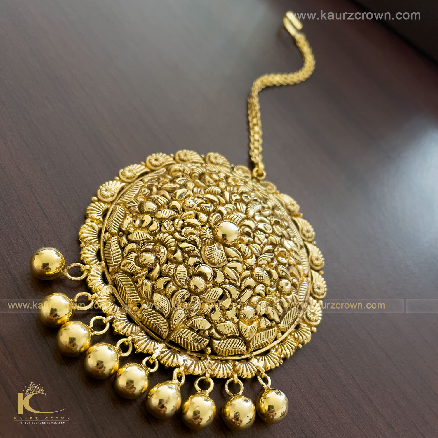 Dilkash Traditional Antique Gold Plated Tikka , tikka , Dilkash ,gold plated , jewellery , gold jewellery , kaurz crown