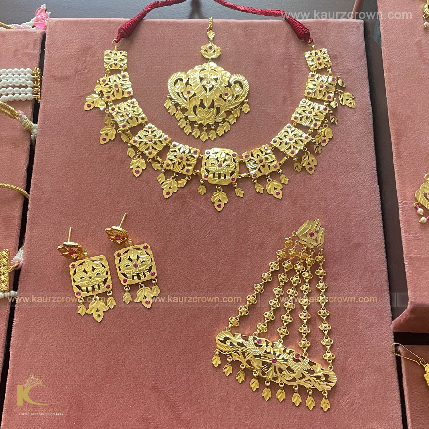 Jeeto Riwayati Gold Plated Necklace Set , Jeeto , Gold plated , kaurz crown , jewellery , necklace set