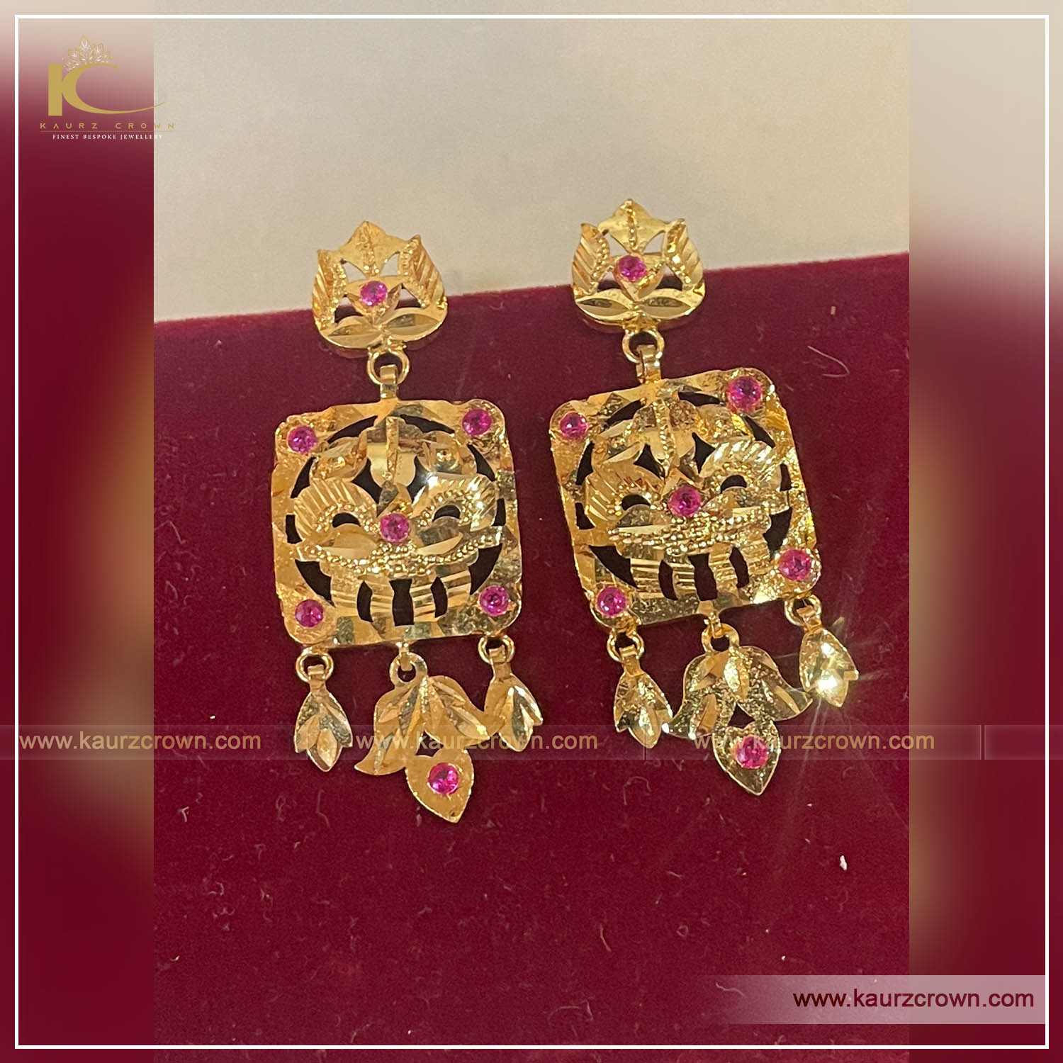 Jeeto Riwayati Gold Plated Earrings , kaurz crown , punjabi jewellery