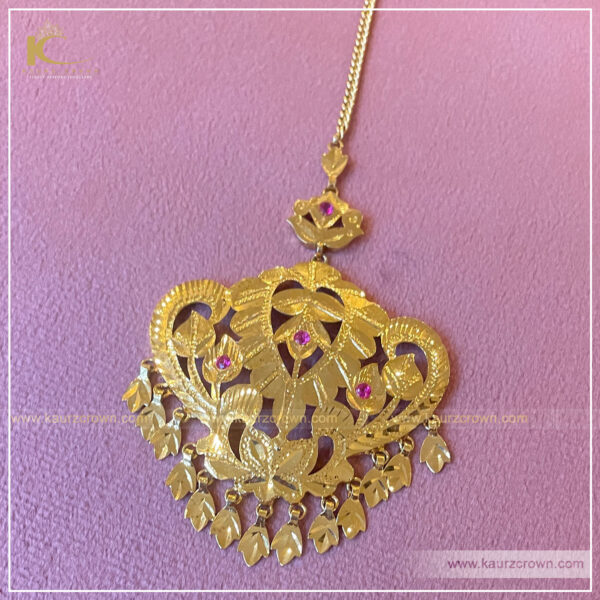 Jeeto Riwayati Gold Plated Necklace Set , kaurz crown , nacklace set , punjabi jewellery , tikka