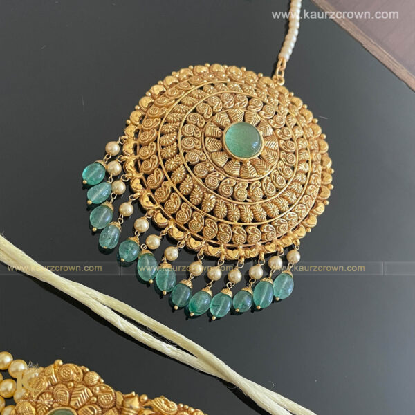 Nargis Traditional Antique Gold Plated Tikka , Tikka , Nargis , Punjabi Jewellery , Gold Plated , jewellery