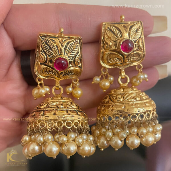 Gold Plated Dandi Jhumki Earrings on 92.5 Silver ER 440