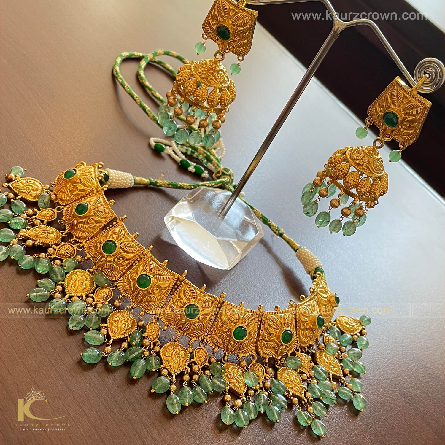 Samreen Traditional Antique Gold Plated Choker Set , Choker Set , Gold Jewellery , punjabi Jewellery , Samreen ,