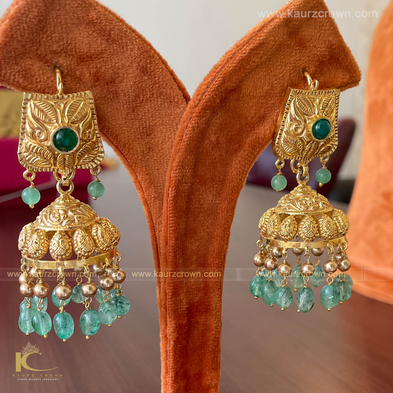 Samreen Traditional Antique Gold Plated Jhumki Earrings , Earrings , gold jewellery ,