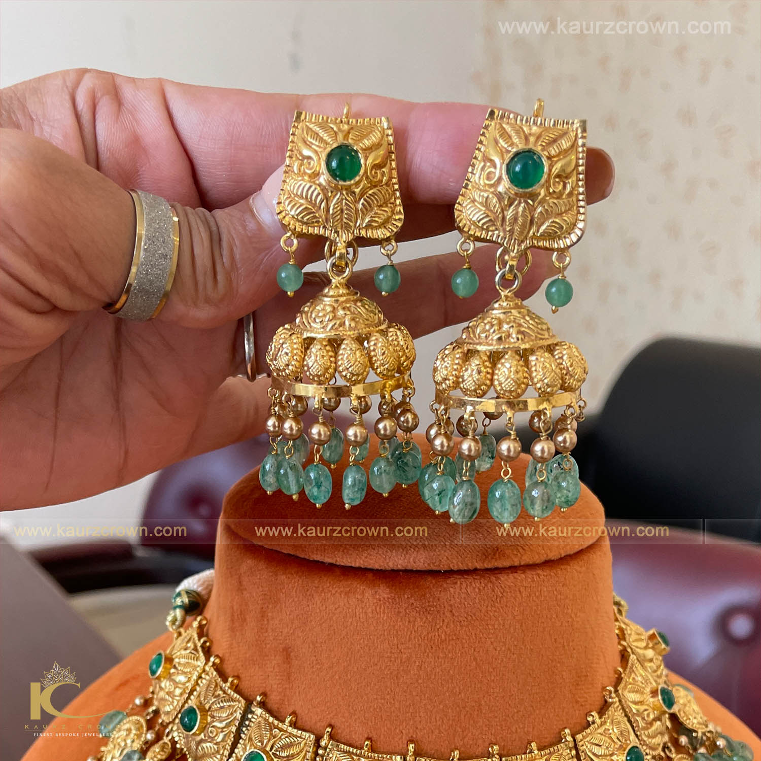 Samreen Traditional Antique Gold Plated Jhumki Earrings Earrings ,
