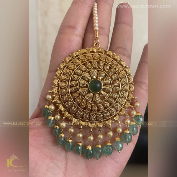 Samreen Traditional Antique Gold Plated Tikka ,Tikka , Gold plated , Samreen , punjabi jewellery