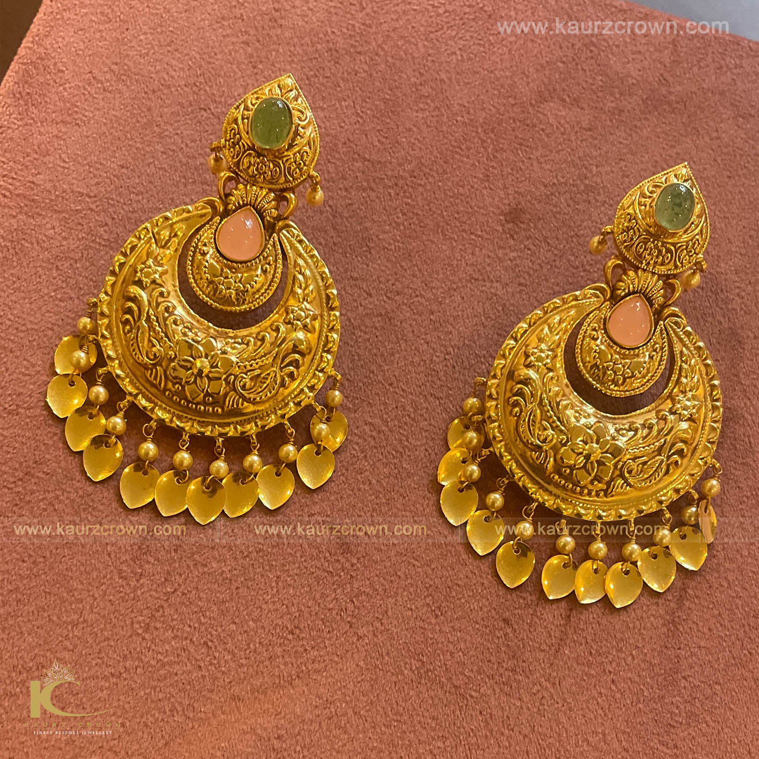 Zoya Traditional Antique Gold Plated Earrings ,gold plated , earring , zoya , punjabi jewellery , traditional jewellery