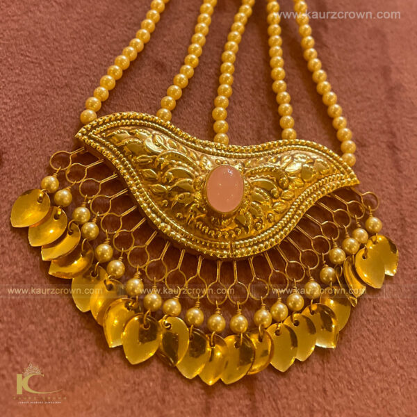 Zoya Traditional Antique Gold Plated Passa(Jhumar) , zoya , gold plated , passa , jhumar , kaurz crown , gold plated