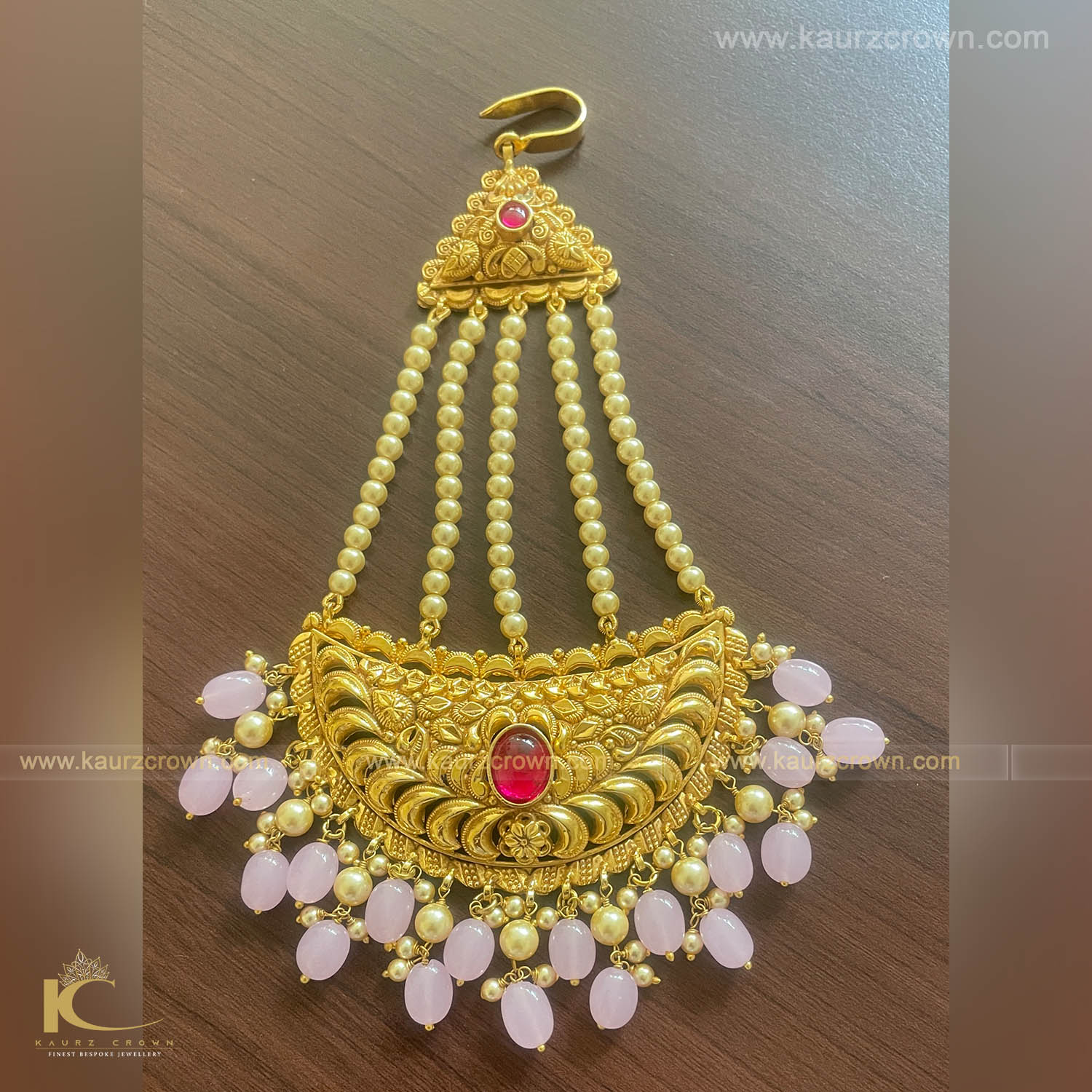 Inaya Traditional Antique Gold Plated Passa , passa , gold plated , inaya , kaurz crown , punjabi jewellery