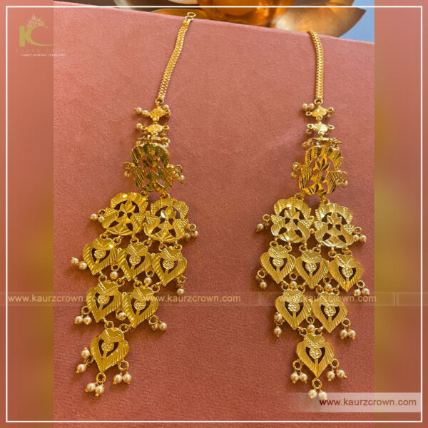 Mahi Riwayati Gold Plated Earrings , Kaurz crown , punjabi Jewellery , gold plated , mahi , riwayati , gold earrings ,