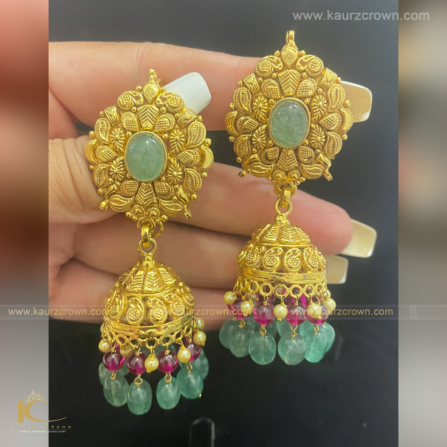 Suhana Traditional Antique Gold Plated Jhumki Earrings , suhana , traditional , gold plated , jhumki , earrings kaurz crown , jewellery