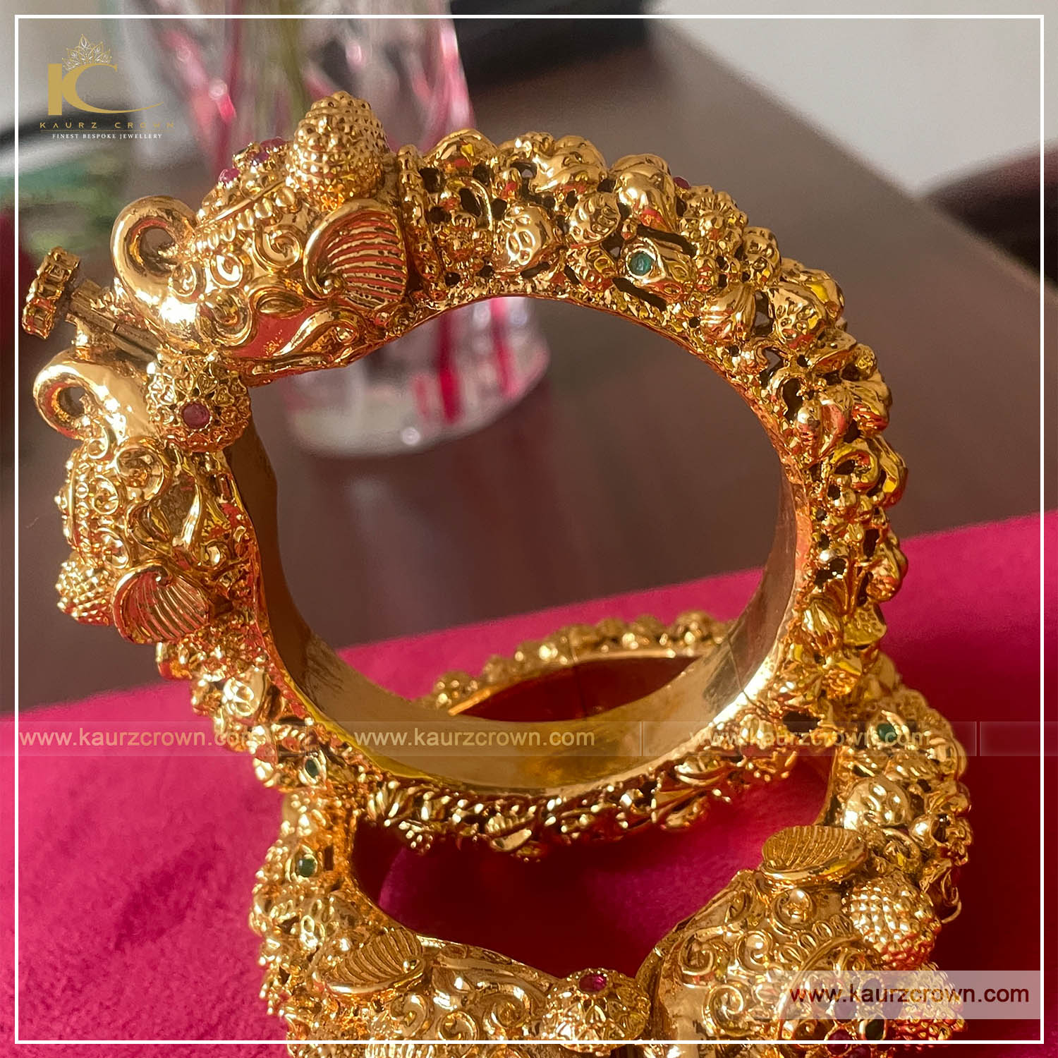 Surmai Traditional Antique Gold Plated Bangles – KaurzCrown.com