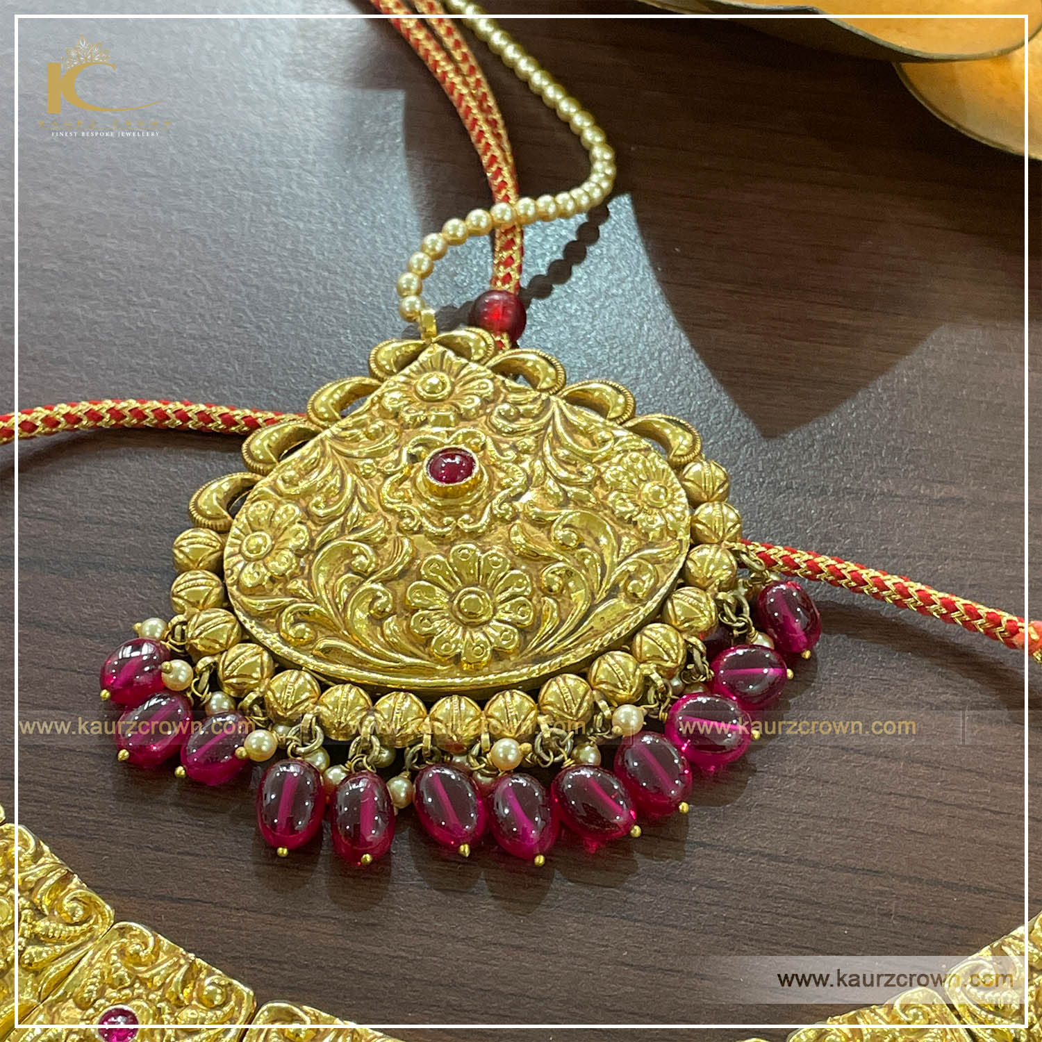 Aameen Gold Plated Necklace Set , gold plated , punjabi jewellery , kaurz crown