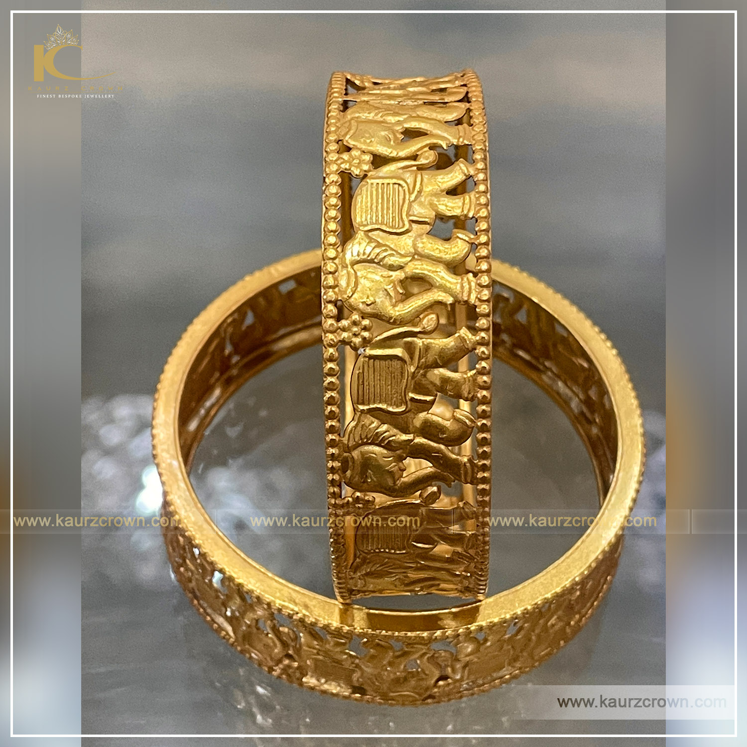 Afnan Traditional Gold Plated Bangles , kaurz crown , punjabi jewellery ,