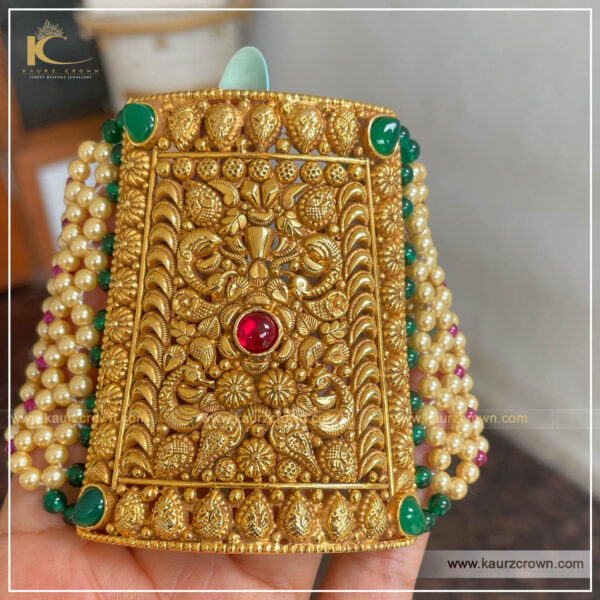 Balban Traditional Antique Gold Plated Baahi (Bracelet) , Gold Plated , kaurz Crown , Punjabi Jewellery , Baahi