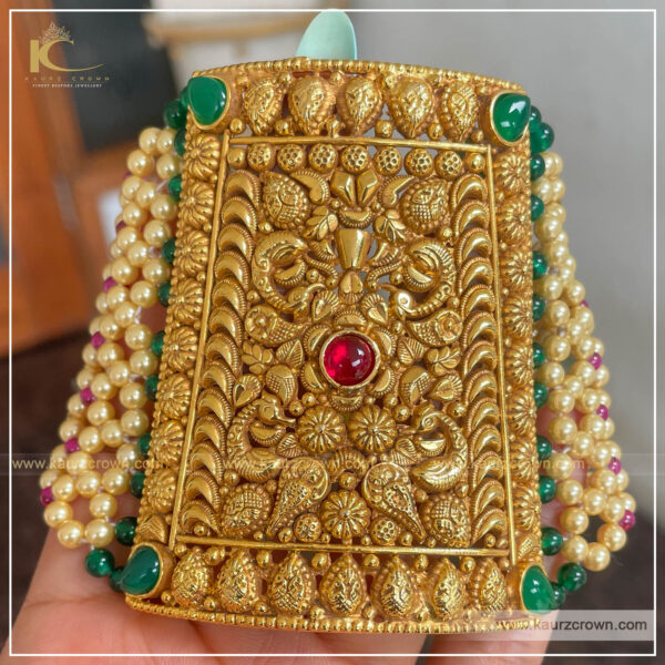 Balban Traditional Antique Gold Plated Baahi (Bracelet) , Gold Plated , kaurz Crown , Punjabi Jewellery , Baahi